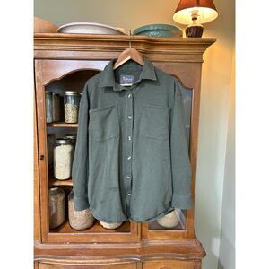 Green Shacket Overshirt Utility Jacket Large Hiking outdoors